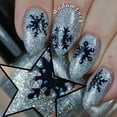 thumbnail image 6 of Whats Up Nails - Jolly Snowflakes Silver Vinyl Stencils Nail Art Design, 6 of 10
