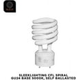 thumbnail image 4 of Sleek Lighting 23-Watt T2 Spiral CFL Fluorescent Light Bulbs with GU24 Base, Self-Ballasted Light Bulb for Bedroom Lighting, 1600 Lumens, 5000K 4-Pack, 4 of 8