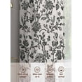 thumbnail image 6 of Farmhouse Black Sheer Curtains 84 Inch Length 2 Panels Set for Living Room/Bedroom, Vintage Flower Leaf Botanical Plant Semi Curtain Sheers Drapes Rod Pocket Curtains Window Treatment Set 52''x84''x2, 6 of 7