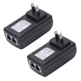 thumbnail image 1 of 2X Power Supply Ethernet POE Injector Adapter for IP Phone Gateway IP Camera(24V/1A US Plug),2 * Power Supply,Black, 1 of 8