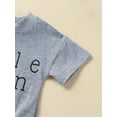 thumbnail image 6 of Bagilaanoe Newborn Baby Girl Boy Rompers Letter Print Short Sleeve Bodysuits 3M 6M 12M 18M 24M Infant Casual One Piece Short Jumpsuit, 6 of 9