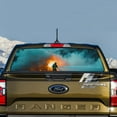 thumbnail image 3 of Rear Window Decal for Trucks – Fighting Fire 65 x 20 Inches, Weatherproof Perforated Vinyl See-Through Graphic, Fits Most Pickup Trucks & SUVs, 3 of 7