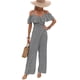 thumbnail image 1 of Plisados A Rayas para Mujer, Elegantes, de Verano, con Tirantes y Pantalones de Pierna , . Negro XL, 1 of 7