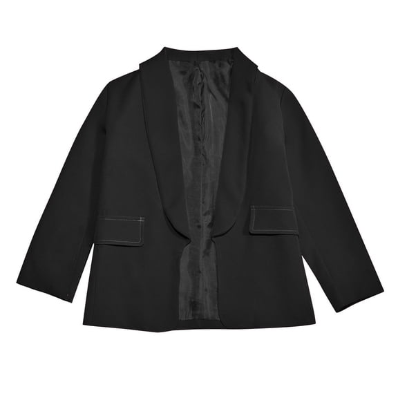 2025 Women's Summer Linen 3/4 Sleeve Lightweight Fully-Lined Slim Elegant Casual Work Jacket with Pockets