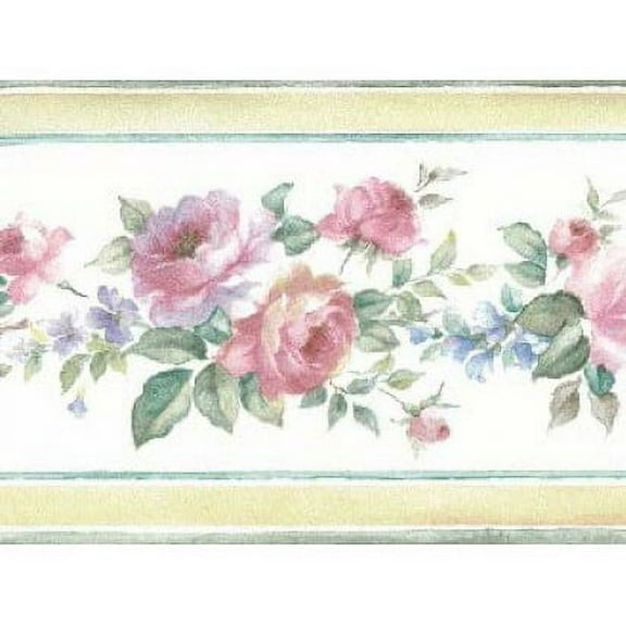 879010 Mini Floral Rose Wallpaper Border PP76567
