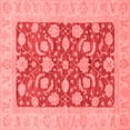 thumbnail image 1 of Ahgly Company Indoor Square Abstract Red Modern Area Rugs, 8' Square, 1 of 4