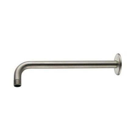 brushed flange nickel angle arm shower right