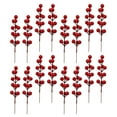 thumbnail image 2 of 40 pcs Artificial Red Berry Faux Holly Berries Fake Burgundy Berry Pick, 2 of 5
