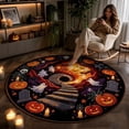 thumbnail image 3 of Halloween 3D Illusion Round Area Rug Ghost Pumpkin Spooky Vortex Non-Slip Floor Mat for Living Room Bedroom Festive Party Home Decoration Haunted Theme, 3 of 7