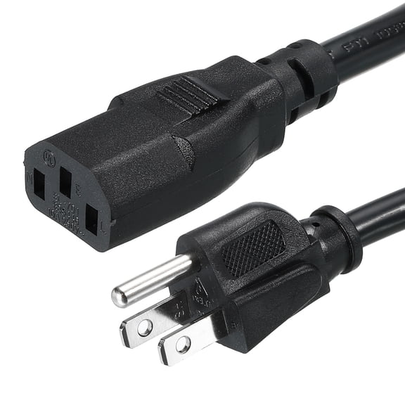 AC Power Cord 3 Prong 5ft 16 AWG Plug AC Cable NEMA 5-15P to C13 Female 1Pack