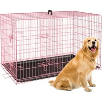 BestPet Folding Dog Crate with Divider and Tray, 42"L