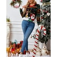 thumbnail image 6 of Pullover Sweater for Women Crewneck Ugly Christmas Multi Graphic Winter Clothes Lightweight Fall Long Sleeve knitted Sweaters Tops Alsol Lamesa, 6 of 6