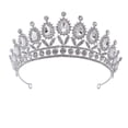 thumbnail image 1 of 1Pc Crystal Headband Delicate Crown Charming Bridal Fairy Hair Jewelry (Silver), 1 of 6