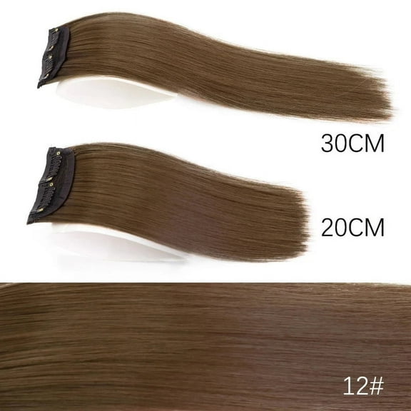 8 Inch (20 cm) Synthetic Clip-in Hair Extensions - Invisible Hair Pieces for Thinning Hair for Women & Girls