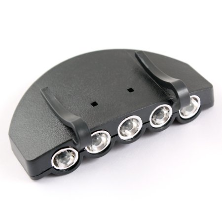 Clip-On 5 LED Head Cap Hat Light HeadLamp Torch Fishing Camping Hunting (Best Headlight For Hunting)