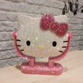 thumbnail image 1 of Espejo de belleza Kawaii Sanrio anime Hello Kitty, calcomanías de corazón femenino rosa, espejo de tocador de mano, regalo de cumpleaños y Navidad, 1 of 4