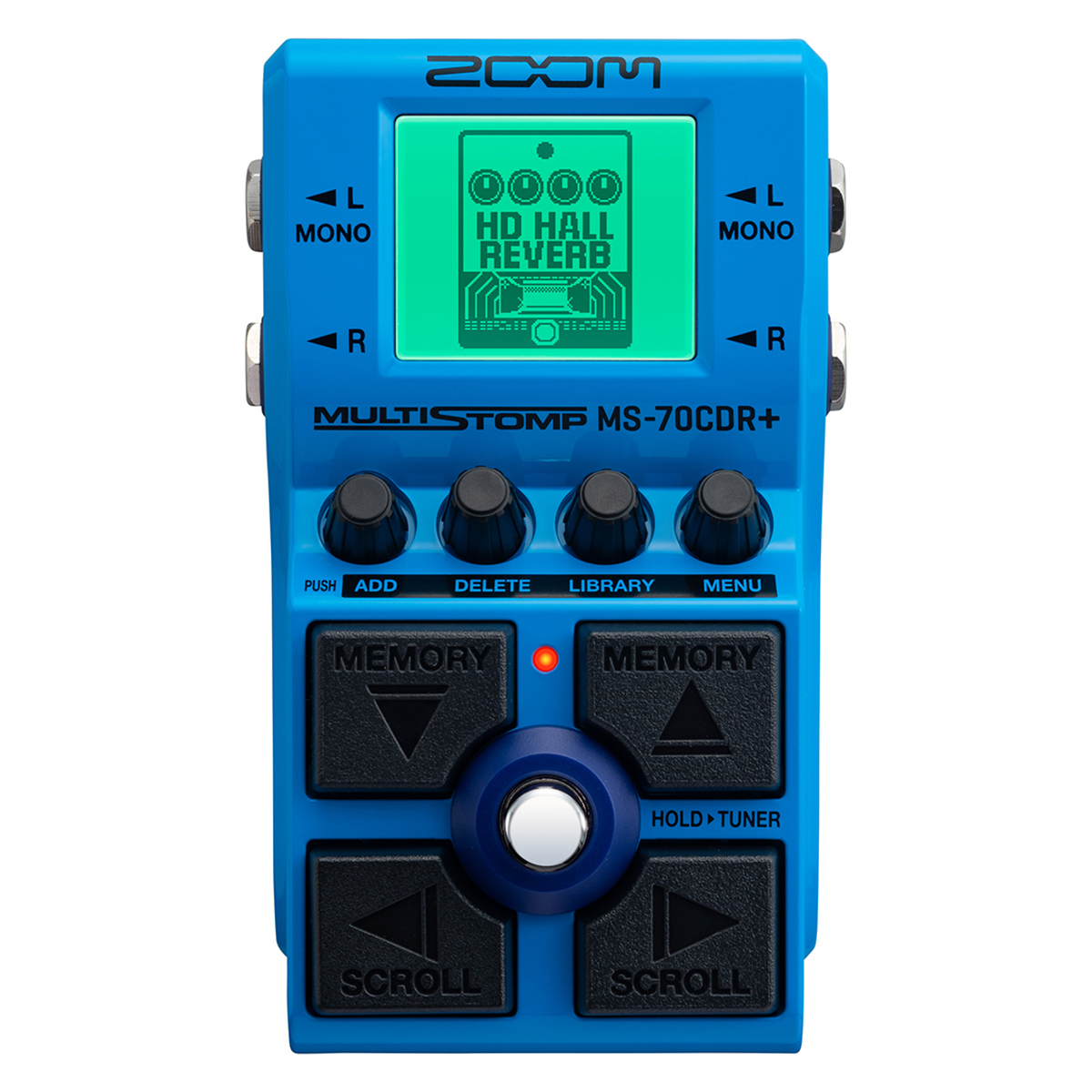 Zoom MS-70CDR+ MultiStomp Chorus/Delay/Reverb Pedal, Bundle with AA 2700mAh NiMH Batteries and 4-Bay Charger