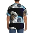 thumbnail image 3 of Kdxio Men'S Hawaiian Shirt For Men Short Sleeve Shirt Cat Astronaut Summer Casual Holiday Beach Button Down T-Shirts, 3 of 5