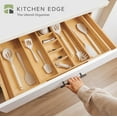 thumbnail image 2 of Organizador de cajones de cocina KitchenEdge ajustable de bambú, 2 of 6