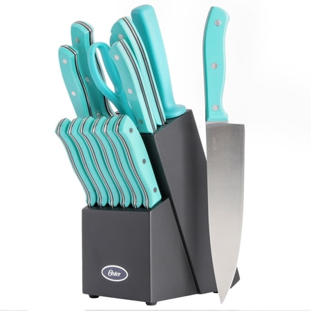 Oster Green Worth Matte Turquoise 14-Piece Stainless Steel Cutlery Set