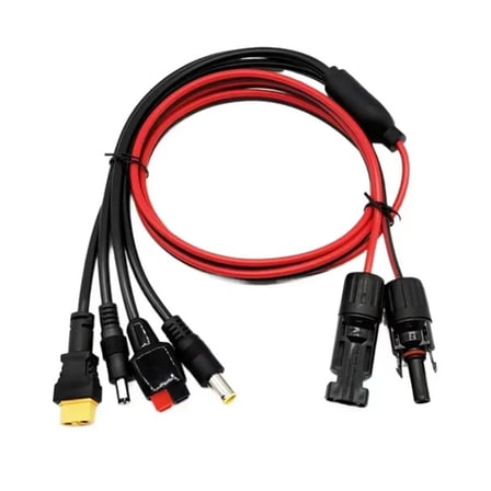 4-in-1 Solar Panel Connector Extension Cable Splitter Compatible Compatible with 5521 Anderson 7909 Male