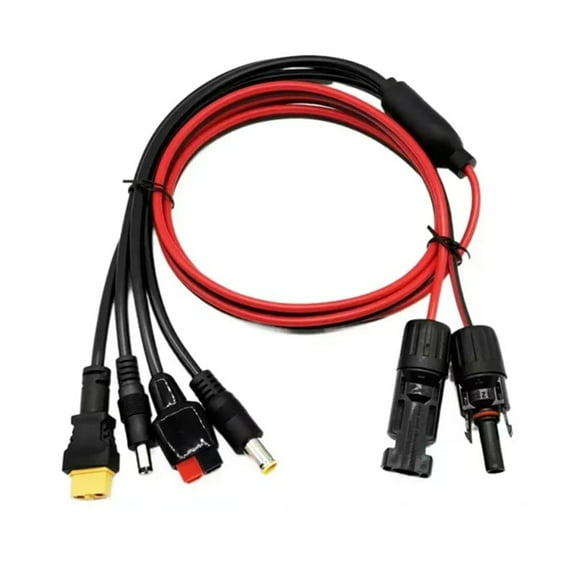 4-in-1 Solar Panel Connector Extension Cable Splitter Compatible Compatible with 5521 Anderson 7909 Male
