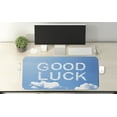 thumbnail image 2 of Going Away Party Computer Mouse Pad, Luck Message on Sky with White Clouds Wishful Thinking Art Print, Rectangle Non-Slip Rubber Mousepad X-Large, 35" x 15" Gaming Size, Sky Blue White, by Ambesonne, 2 of 2