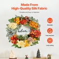 thumbnail image 3 of VEVOR Decorative Wreath 24 in Red Orange Yellow Hydrangeas Roses Year Round Wreath, 3 of 9