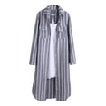 thumbnail image 2 of qolati Button Down Shirts for Women Fall Mid-Long Lapel Plaid Cardigan Tops Dressy Casual Roll Up Long Sleeve Oversized Work Blouses, 2 of 6