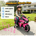 thumbnail image 6 of HNH Kids Ride on Motorcycle, 12V Power Ride on Toys for Toddler, Electric Motorcycle with Music, Bluetooth, Lights, 6 of 7