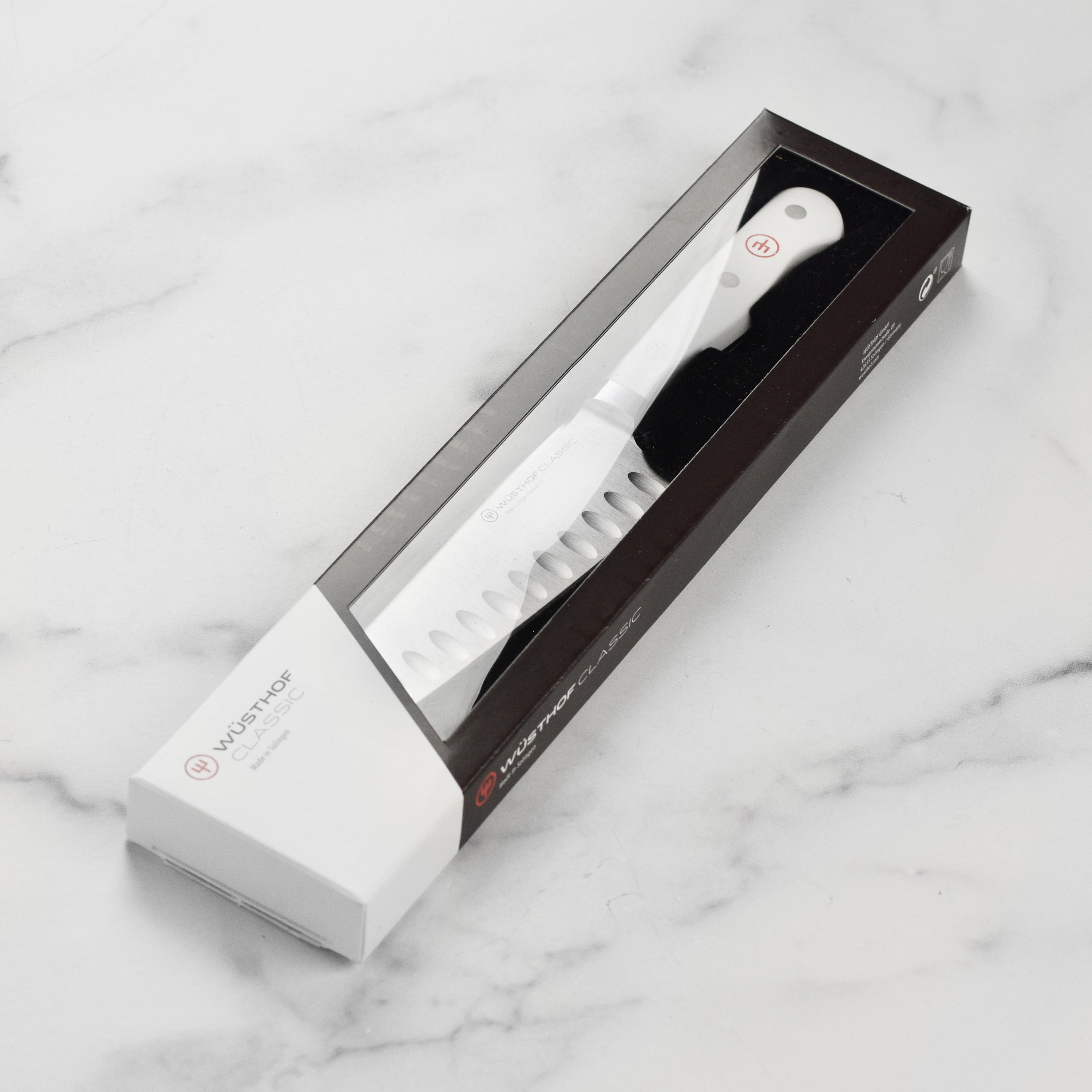 Wusthof Classic White 5" Hollow Edge Santoku Knife