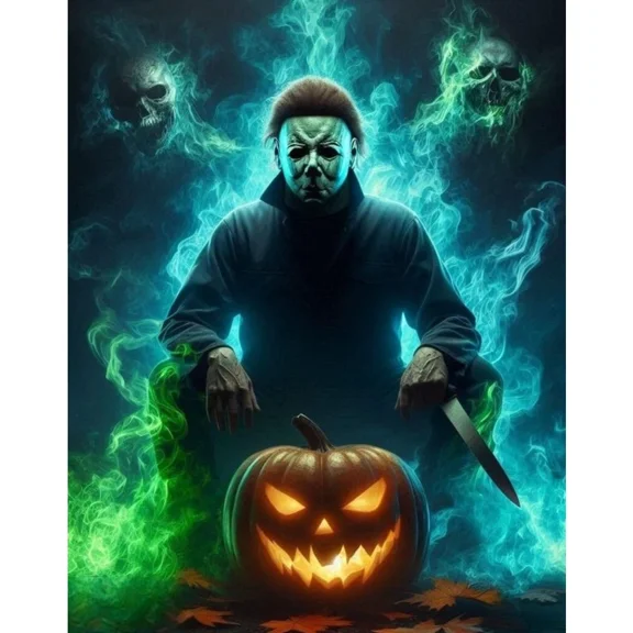 DIY 5D Full Round Drill Diamond Painting By Number Kits Horror Characters Rhinestone Embroidery Cross Stitch Art Craft Home Wall Decoration