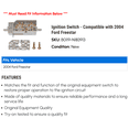 thumbnail image 2 of Ignition Switch - Compatible with 2004 Ford Freestar - Dorman, 2 of 2