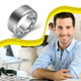 thumbnail image 4 of Anillo de acero inoxidable Qarigey 8mm con patrón de anzuelo, 4 of 6