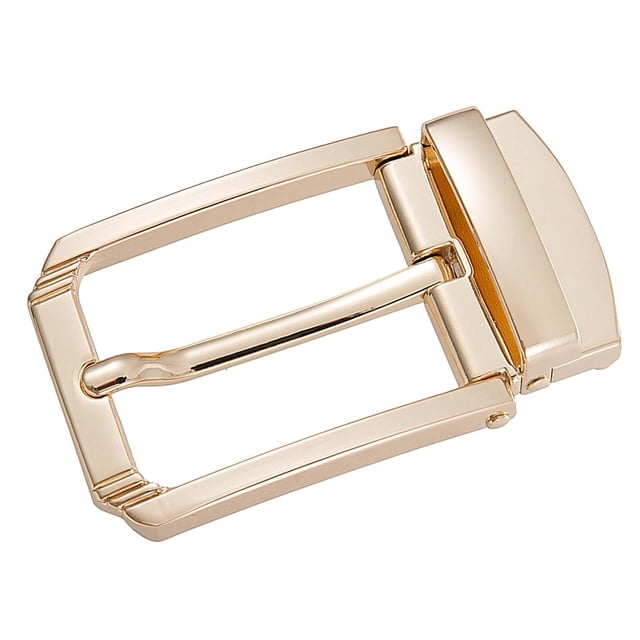 Hebilla de cinturón de aleación con pasador, hebilla de cinturón de moda para hombre, hebilla de pasador rectangular, pasador único Dorado