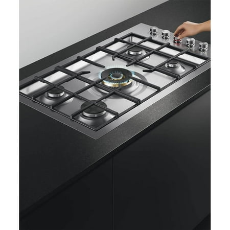 Fisher & Paykel - 35.5" Gas Cooktop - Stainless steel