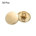 thumbnail image 3 of 50pcs 20L Metal Round Flat Sewing Buttons 12mm Alloy Shank Craft Replacement Button for Men Women Suit Woolen Coat Shirt Trousers Sewing Crafts, Rose Gold, 3 of 7