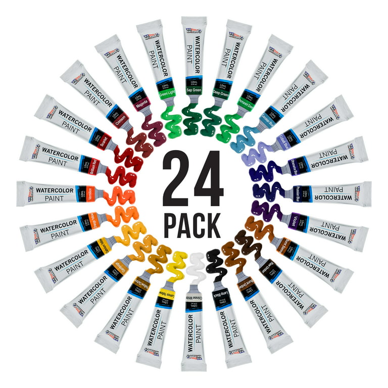 Water Colour Watercolor Paint Tubes Watercolor Tubes 24 Color Watercolor  Paints, Packaging Type: Box, Packaging Size: 14x12x2 at Rs 239/pack in Agra