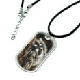 thumbnail image 2 of Lazy Daydreaming Raccoon in Tree Military Dog Tag Pendant Necklace with Cord, 2 of 5