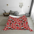 thumbnail image 6 of KLL Cute Tomato Print Fleece Throw Blanket, Horizontal Fleece Bedding Cute Soft Blankets Comfy Fleece Flannel Plush Home Decor for Couch & Bed -80"x60", 6 of 9