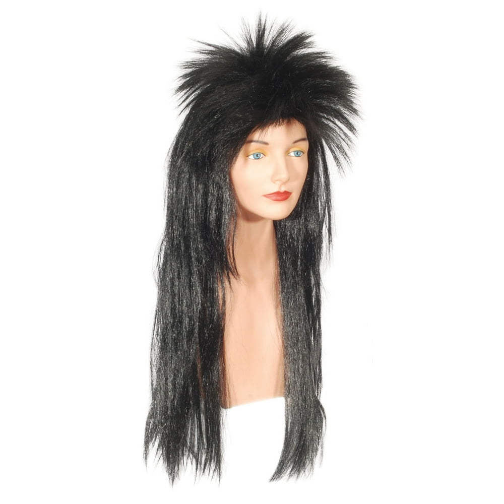 Star Power Rocker Mullet Long Joan Jett Adult Wig, Black, One Size ...