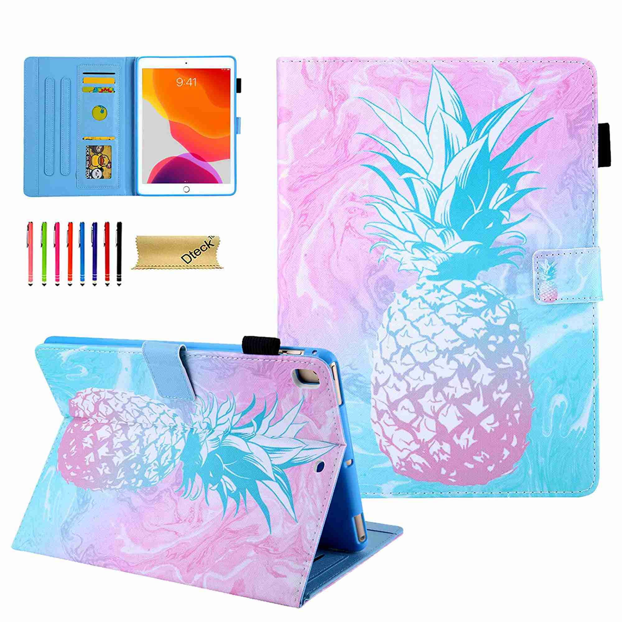Dteck New iPad 7th Generation Case 10.2 Inch 2019, Premium PU Leather Smart Folio Stand Full