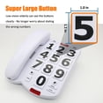 thumbnail image 2 of Teléfono con cable HepEster Big Button amplificado para personas mayores, 2 of 7