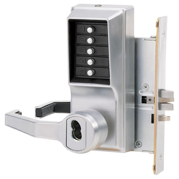 Kaba Simplex L8146R-26D-41 Mortise Combination Lever Lock Key Override Passage Lockout Sargent LFIC Prep Less Core Satin Chrome