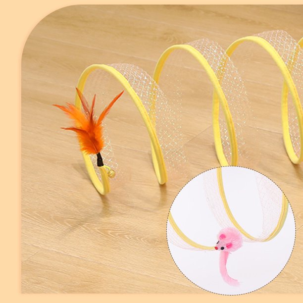 S Forma Cat Stick Toy Sisal Hemp Funny Cat Stick Mascotas Accesorios (Ratón) Libre de BPA