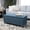 Navy Blue, variant on Storage Ottoman | Fit for Laundry Room Storage | Polyester Material with Dark Brown Legs | Improves Storage Conditions