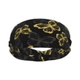 thumbnail image 2 of Wukai Golden Glitter Butterflies Sports sweatband,Men & Women Sweatband Headband for Running, Cross Training, Racquetball, Working Out, 2 of 7