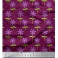 thumbnail image 1 of Soimoi Poly Georgette Fabric Leaves & Floral Artistic Decor Fabric Printed Yard 42 Inch Wide, 1 of 5