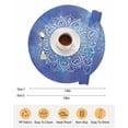 thumbnail image 6 of 15 Inch Round Placemats Set of 4, Boho Flowers Non Slip Heat Insulation PP Table Mats, Blue Floral Bohemian Vintage Country Washable Place Mats for Kitchen Dining Party Table Decor, 6 of 7