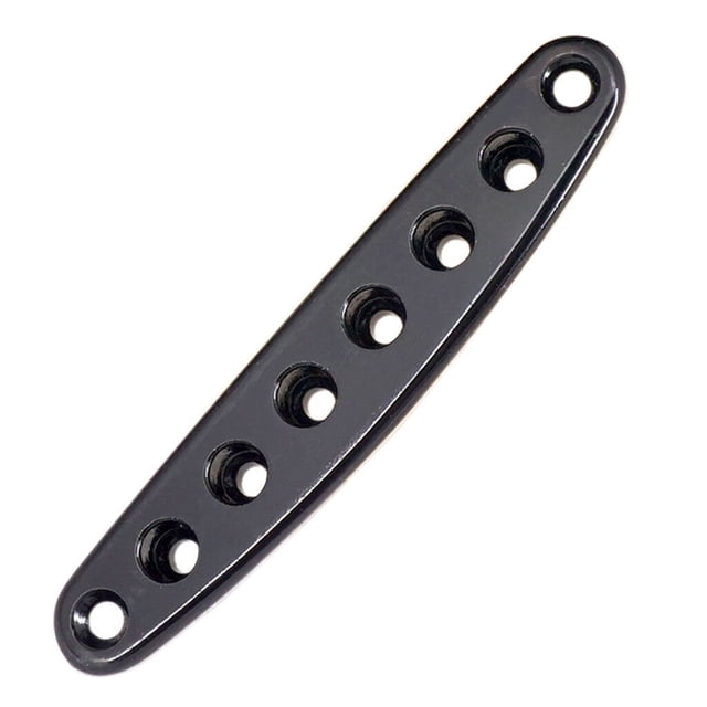 1x Electric Guitar Bridge String Thru Body Ferrules Bushing Mounting Plate 8-Hole